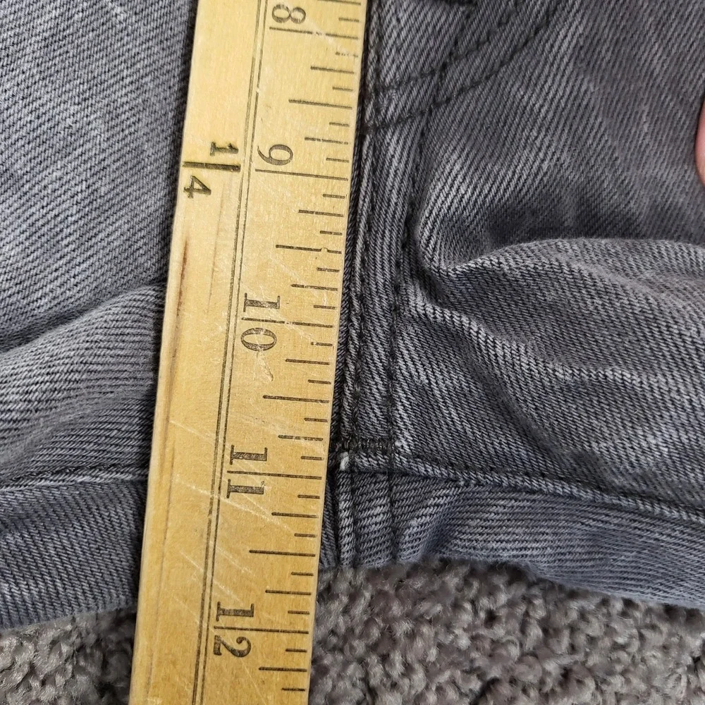 Levi 501 Jeans Mens 31x34 Fits 30x31 Grey Acid Wash Straight Leg Denim Read*